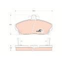 Set di 4 pastiglie freno COTEC TRW GDB496