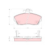 Set di 4 pastiglie freno TRW GDB497