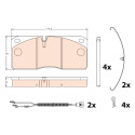Set di 4 pastiglie freno TRW GDB5005