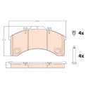 Set di 4 pastiglie freno TRW GDB5024