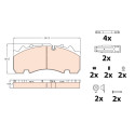 Set di 4 pastiglie freno TRW GDB5091