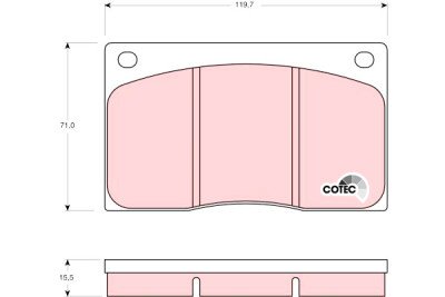 Set di 4 pastiglie dei freni COTEC