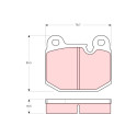 Set di 4 pastiglie freno TRW GDB654