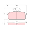 Set di 4 pastiglie freno TRW GDB657