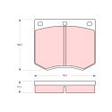 Set di 4 pastiglie dei freni COTEC