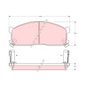 Set di 4 pastiglie freno TRW GDB737
