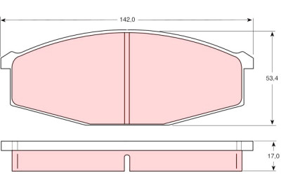 Set di 4 pastiglie freno TRW GDB747