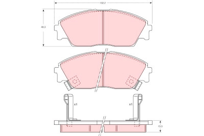 Set di 4 pastiglie freno TRW GDB763