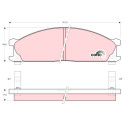 Set di 4 pastiglie freno COTEC TRW GDB766