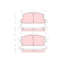 Set di 4 pastiglie freno TRW GDB780