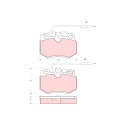 Set di 4 pastiglie freno TRW GDB790