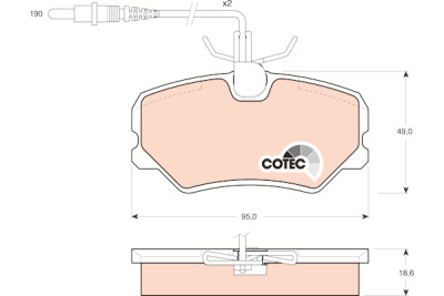 Set di 4 pastiglie freno COTEC TRW GDB793