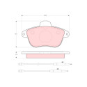 Set di 4 pastiglie freno TRW GDB796