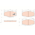 Set di 4 pastiglie freno COTEC TRW GDB797
