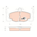 Set di 4 pastiglie freno COTEC TRW GDB807
