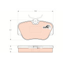 Set di 4 pastiglie freno COTEC TRW GDB817
