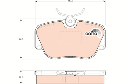 Set di 4 pastiglie freno COTEC TRW GDB817