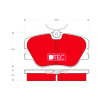 Set di 4 pastiglie freno DTEC COTEC TRW GDB818DTE
