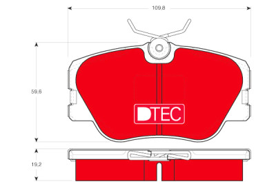 Set di 4 pastiglie freno DTEC COTEC TRW GDB818DTE