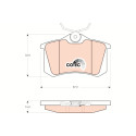 Set di 4 pastiglie dei freni COTEC