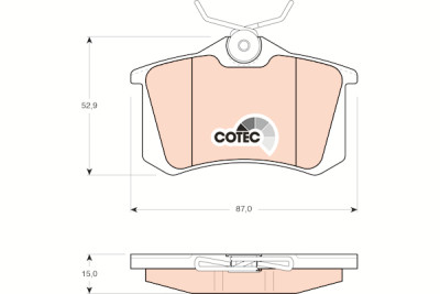 Set di 4 pastiglie freno COTEC TRW GDB823
