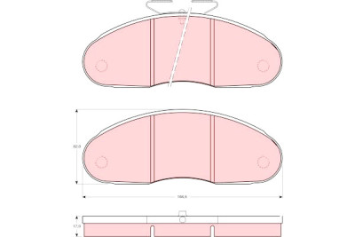 Set di 4 pastiglie freno TRW GDB827