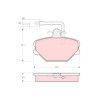 Set di 4 pastiglie freno TRW GDB836