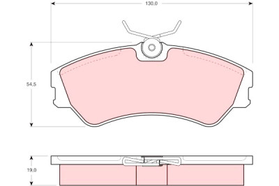 Set di 4 pastiglie freno TRW GDB862