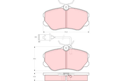 Set di 4 pastiglie freno TRW GDB864