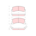 Set di 4 pastiglie freno TRW GDB871