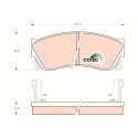 Set di 4 pastiglie freno COTEC TRW GDB883
