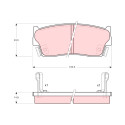 Set di 4 pastiglie freno TRW GDB885