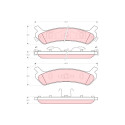 Set di 4 pastiglie freno TRW GDB896