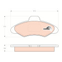 Set di 4 pastiglie freno COTEC TRW GDB897