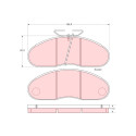 Set di 4 pastiglie freno TRW GDB948