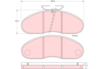 Set di 4 pastiglie freno TRW GDB948