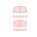 Set di 4 pastiglie freno TRW GDB954