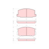 Set di 4 pastiglie freno TRW GDB954