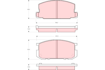 Set di 4 pastiglie freno TRW GDB954
