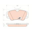 Set di 4 pastiglie freno COTEC TRW GDB957