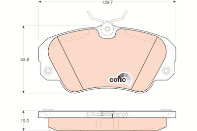 Set di 4 pastiglie freno COTEC TRW GDB957