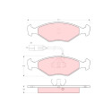 Set di 4 pastiglie freno TRW GDB960
