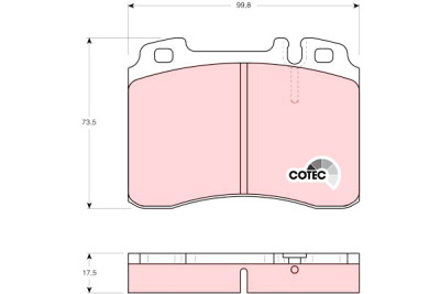 Set di 4 pastiglie freno COTEC TRW GDB962