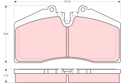 Set di 4 pastiglie freno TRW GDB966