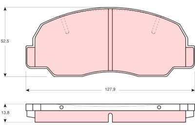 Set di 4 pastiglie freno TRW GDB980