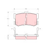 Set di 4 pastiglie freno TRW GDB994