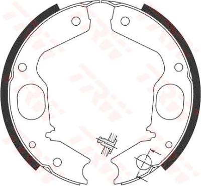 Kit ganasce freno, freno di stazionamento TRW GS8695