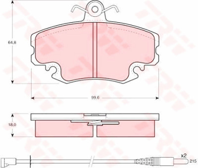 Kit freno, freno a disco TRW GTD1033