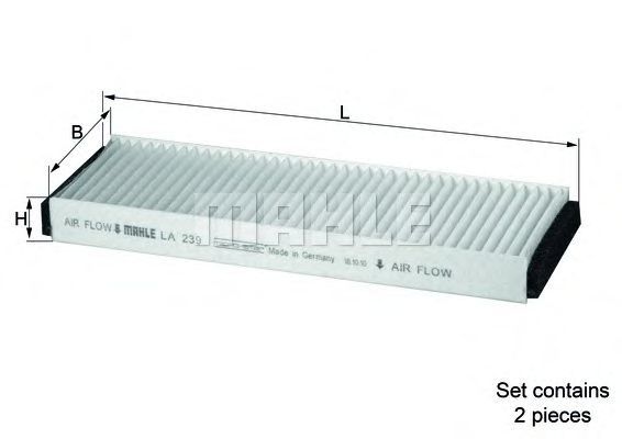 Filtro aria abitacolo MAHLE ORIGINAL LA 239/S