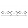 Set di 4 pastiglie freno ROADHOUSE 2641.02